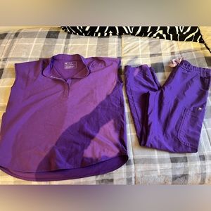 Figs scrub set violet purple size small , Rafaela top cargo pants